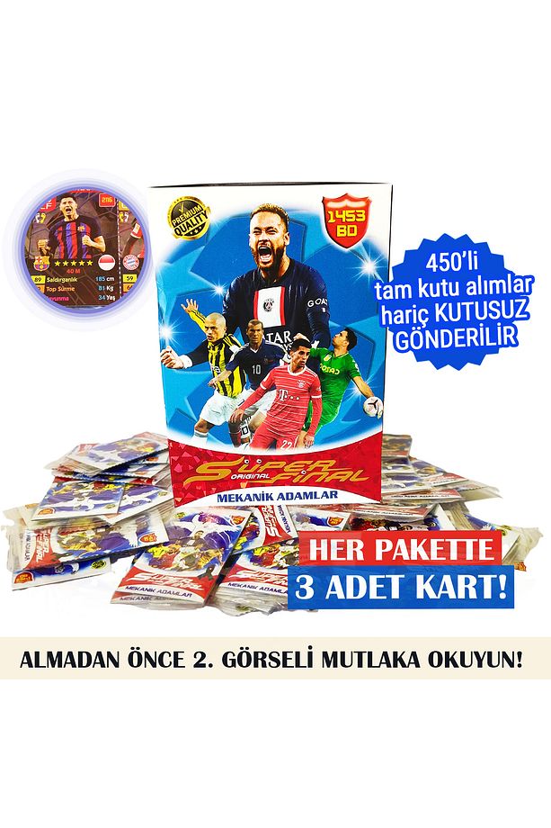 3 Kart Yeni Seri 2023 Orijinal 10 Adet 3 Lü Poşet (30 Kart) Futbol Kartı - 3