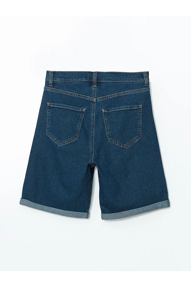 LCW Jeans Indigo Bermuda Fit Kadın Jean Şort - 2