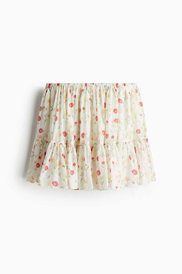 Flounced mini skirt - 1