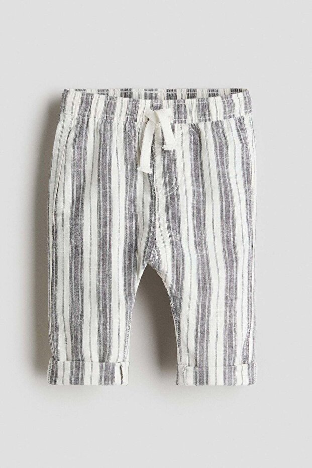 Linen-blend joggers