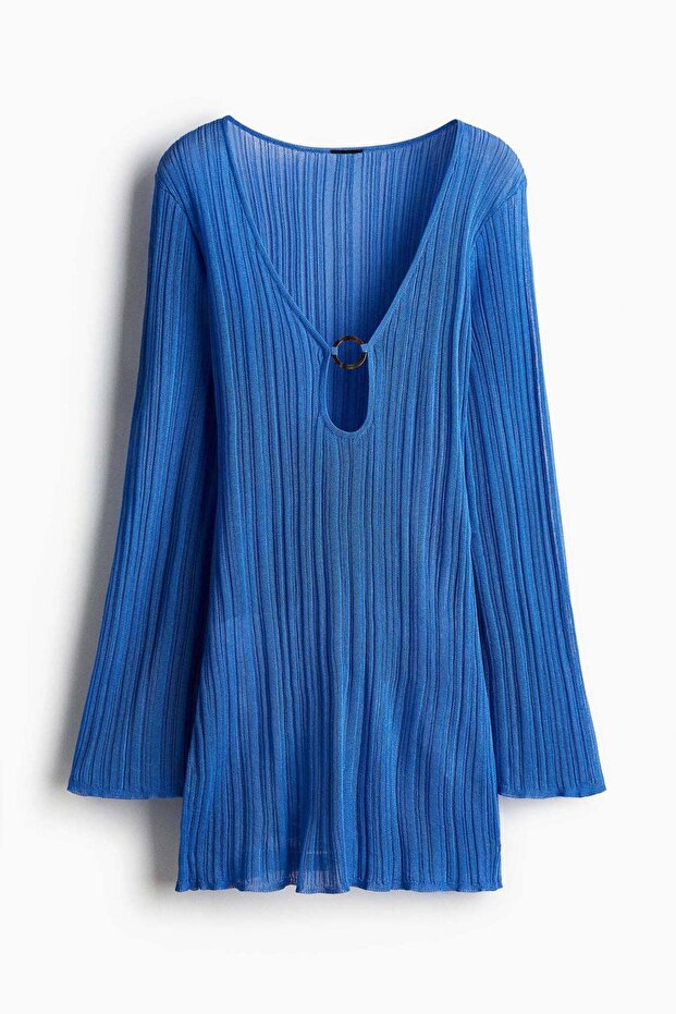 Rib-knit beach dress