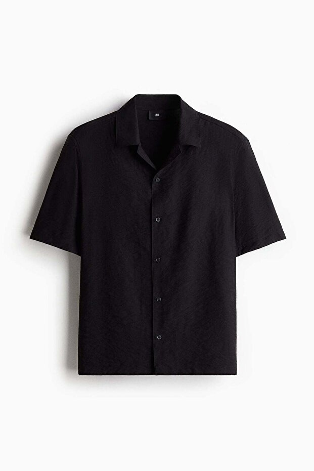 Regular Fit Jacquard-weave resort shirt