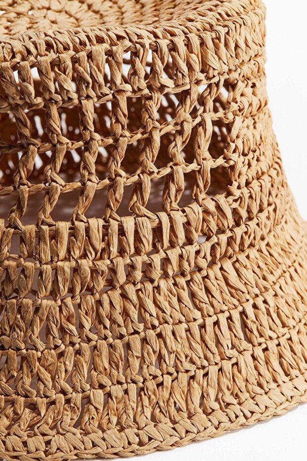 قبعة دلو من القش - 1