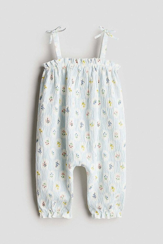 Crinkled romper suit