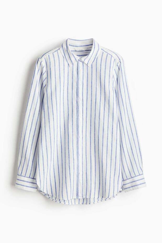 Linen-blend shirt