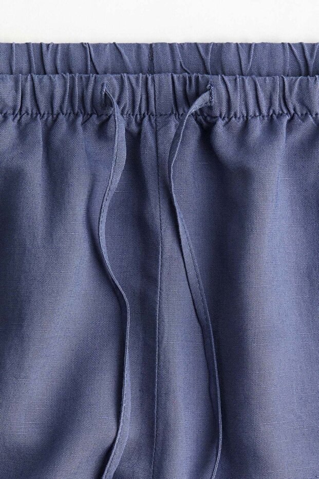 شورت برباط من مزيج الكتان - 5