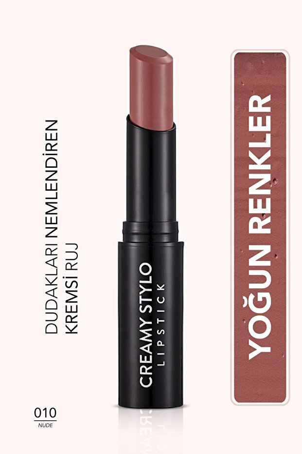 Semi Glossy Stick Lipstick - Creamy Stylo Lipstick -010 Nude-8682536013703