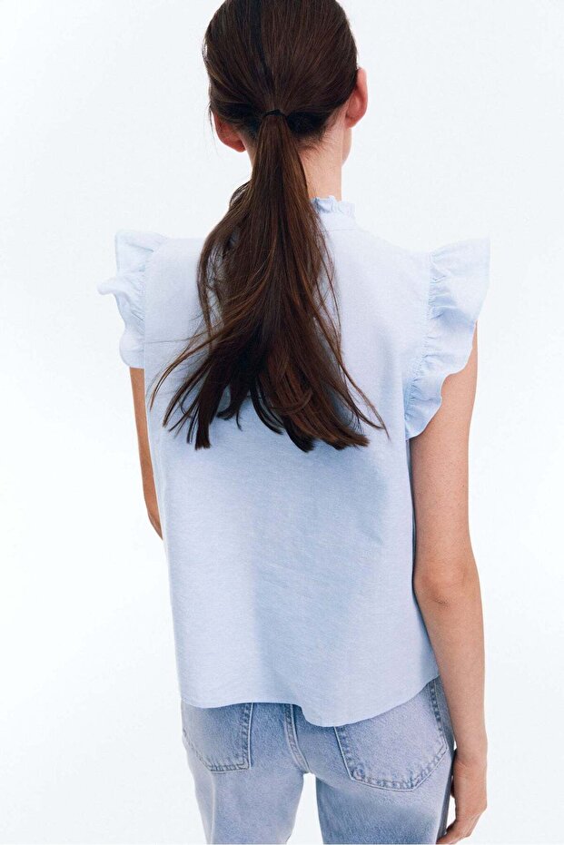 بلوزة من مزيج الكتان - 2