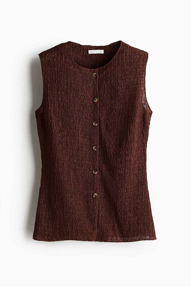 Textured jersey waistcoat