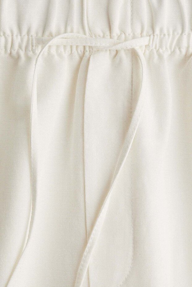 بنطلون من مزيج الكتان برباط - 1