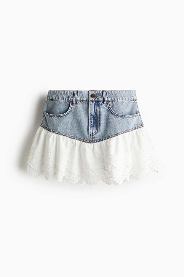 Flounced mini skirt