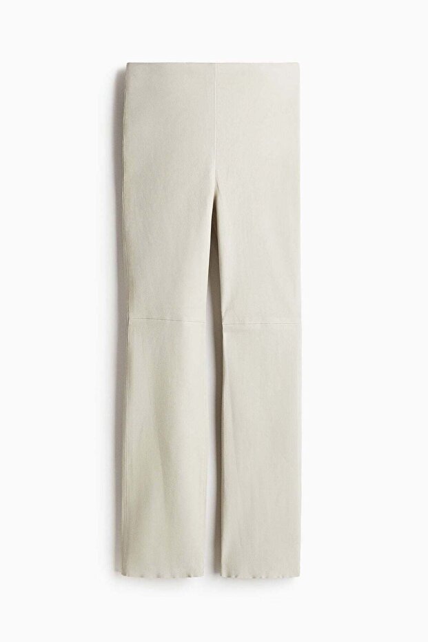 Slim-fit leather trousers