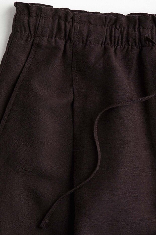 شورت برباط من مزيج الكتان - 5