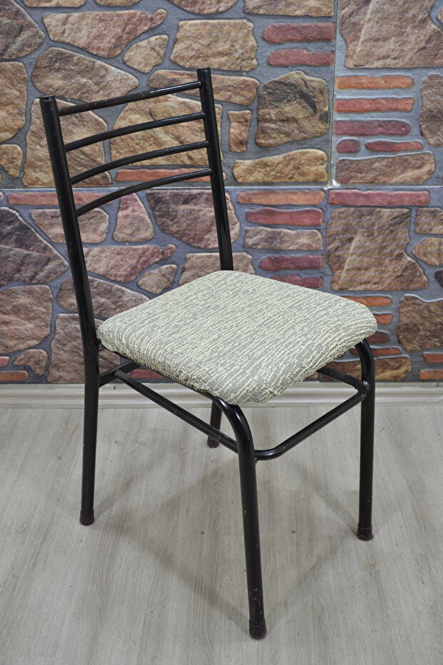4 Pcs Iron Chair Covers Jacquard Fabric