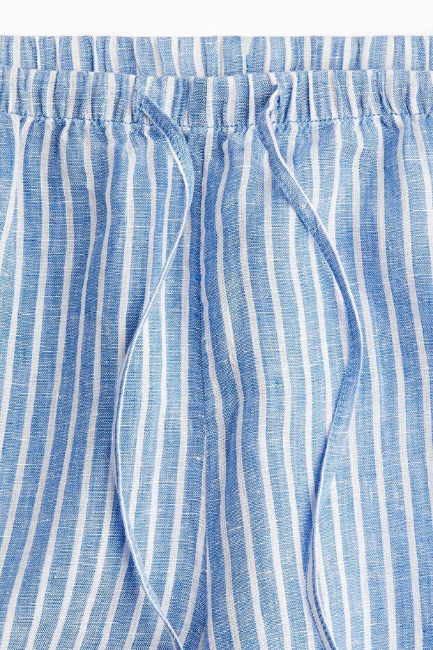 شورت من الكتان برباط - 4