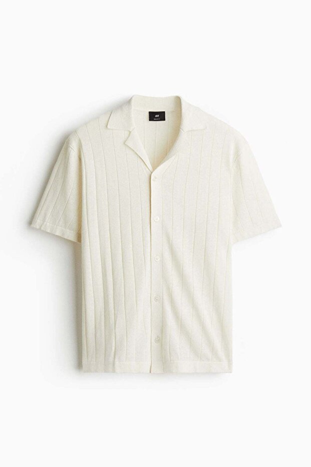 Regular Fit Linen-blend resort shirt