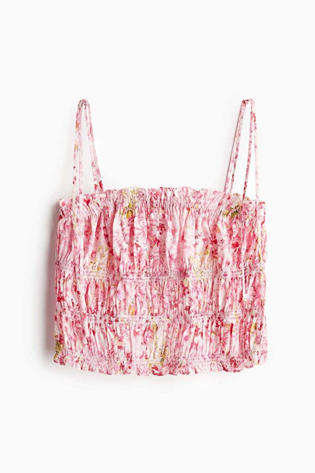 Tie-strap smocked top