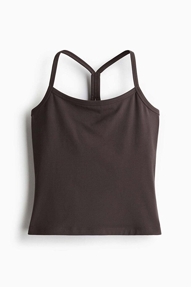 Integral-bra sports strappy top with SoftMove™