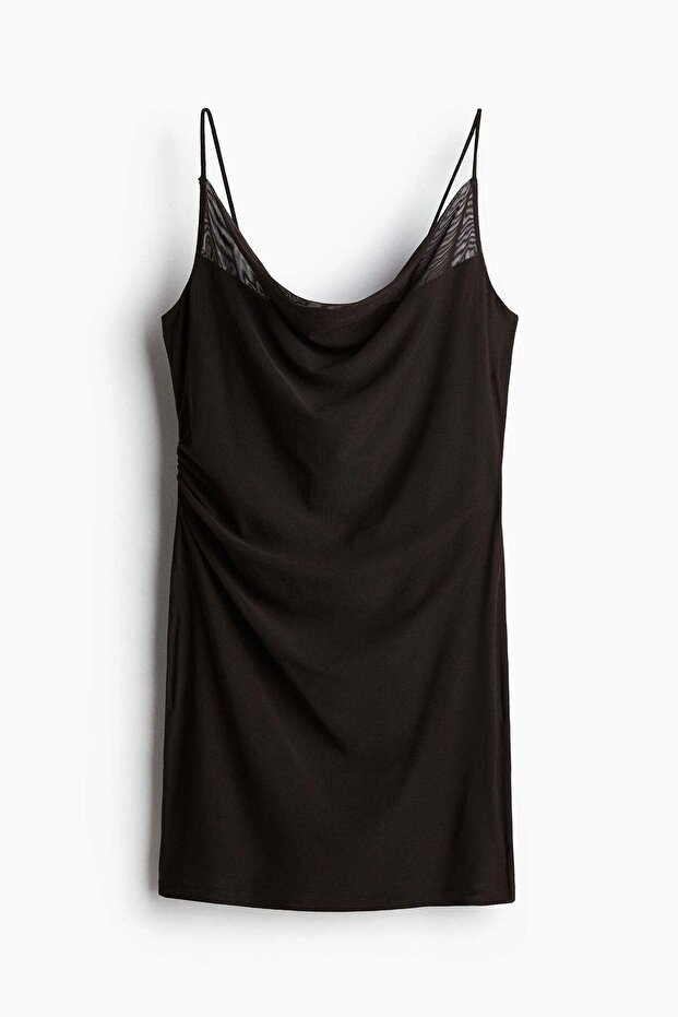 Draped mesh dress