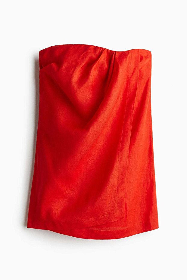 Linen bandeau dress