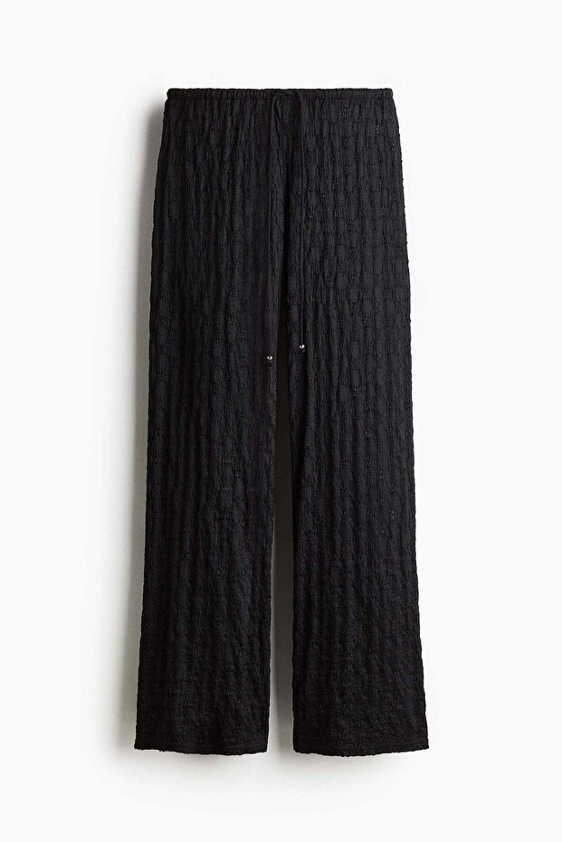 Lace-look drawstring trousers - 1