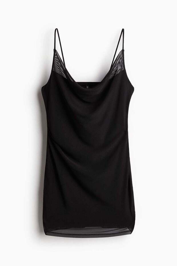 Draped mesh dress