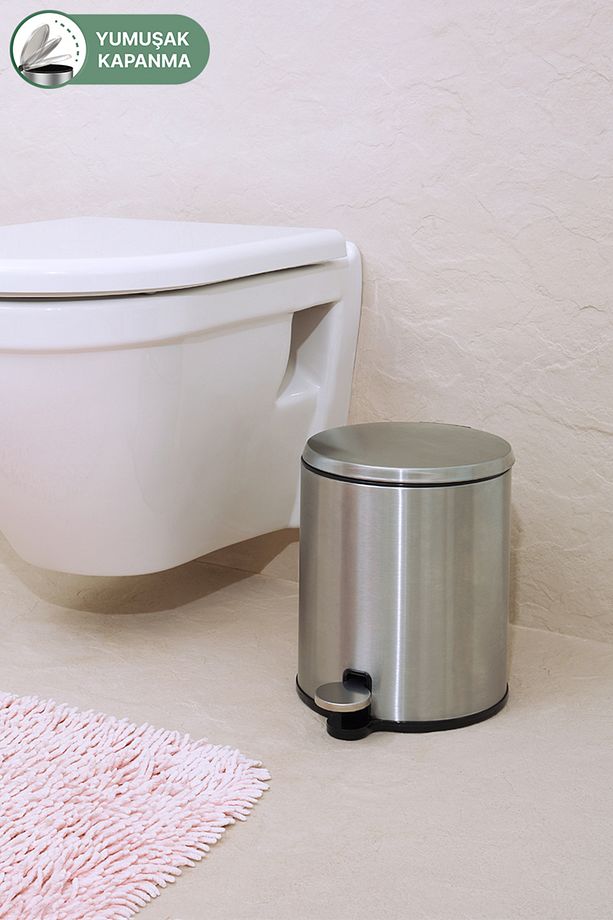 Cigo Pedallı Çöp Kovası 6lt Mat Iç Kısım Siyah - 5