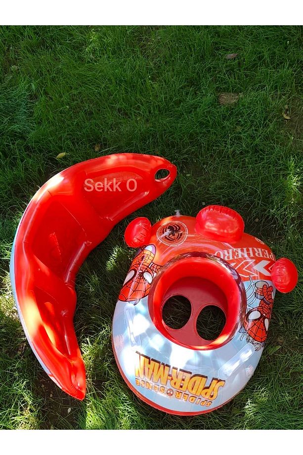 Bebek Havuzu Şamandırası Yaş 1-4 Yaş için Dinozor Bebek Yüzme simidi Çıkartmalı Takmalı Deniz Simidi - 3