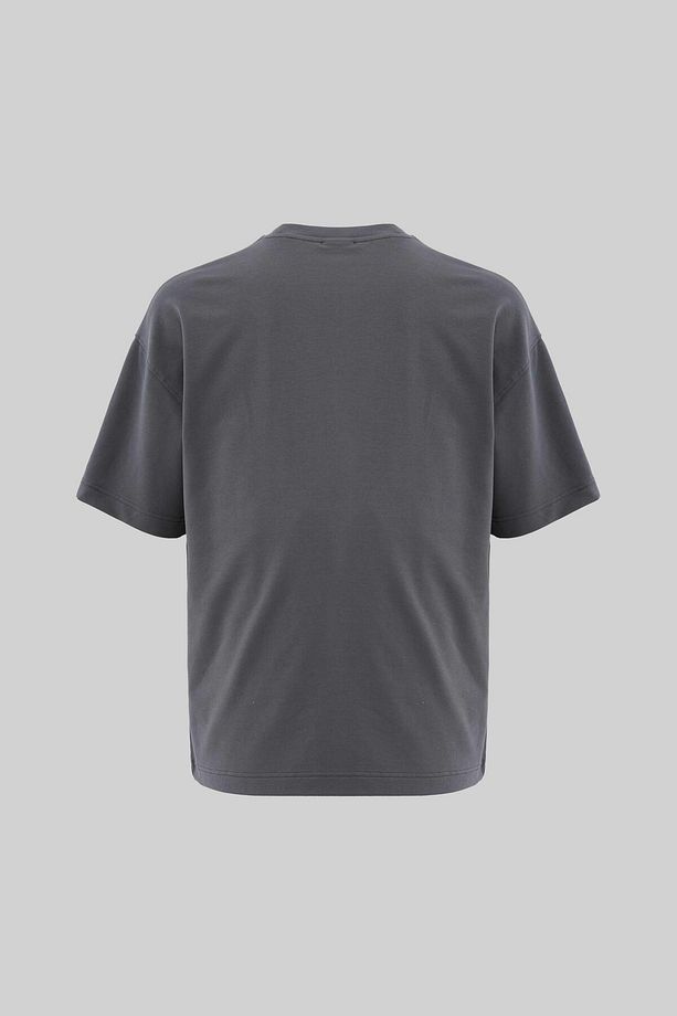 Erkek Mud Technical Printed Oversize Smoked Tişört - 3
