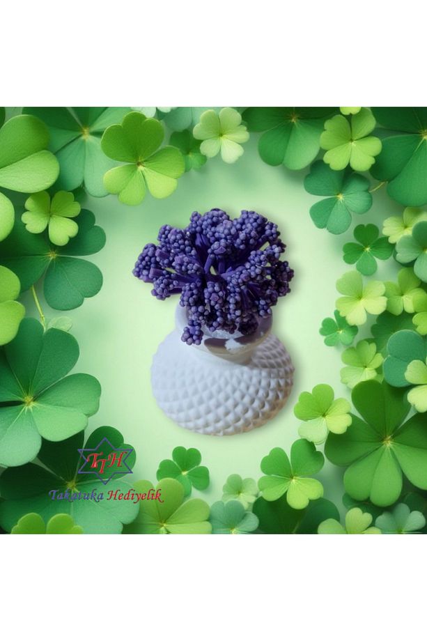 Üçlü Dekoratif Mini Set Pıtırcık Çiçekli 4x7cm - 4