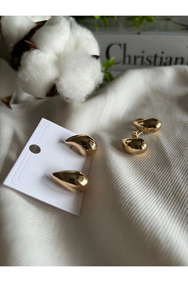 أقراط نموذجية صغيرة الحجم على شكل قطرة دمعة - 1