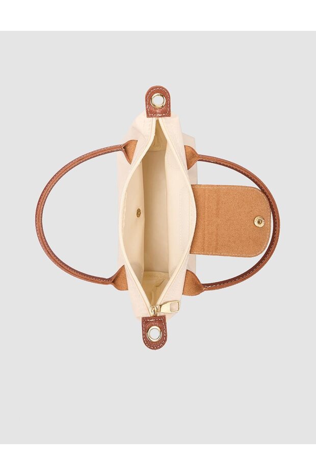 Kumaş Bej Kadın Çanta - 6