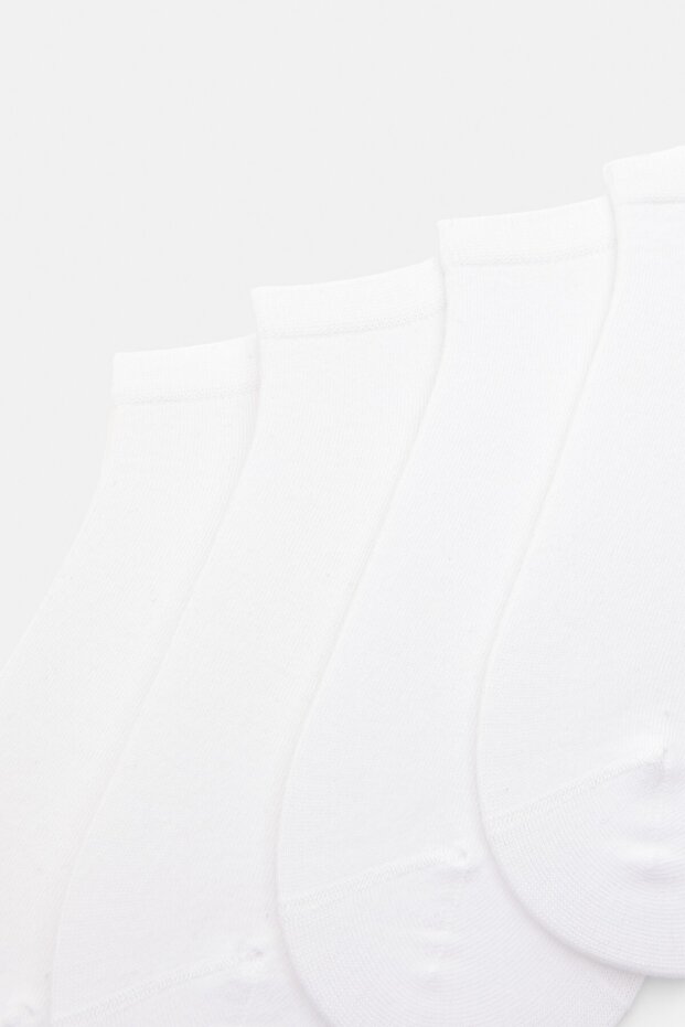 4’lü kısa beyaz çorap paketi - 3