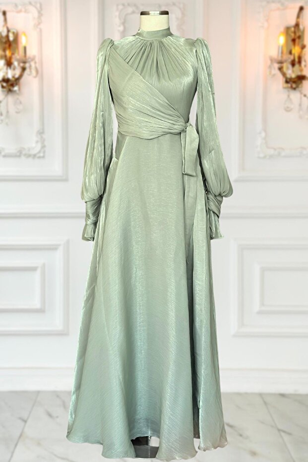 Efruz Abiye Elbise Mint - 1