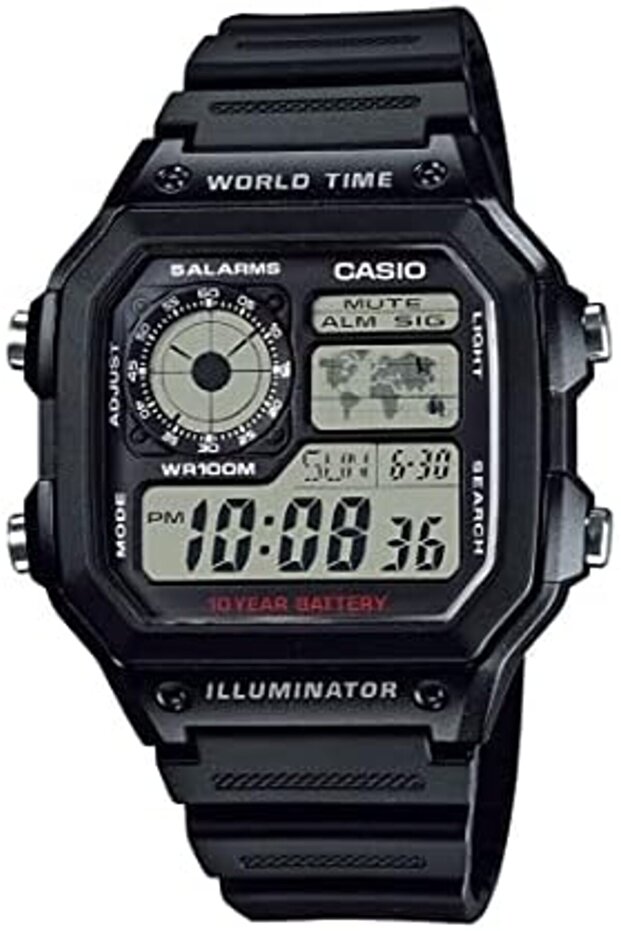 Casio Men's Digital Dial Stainless Steel Band Watch