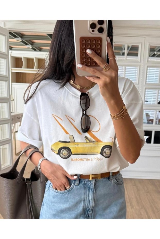 Car Printed Oversize T-Shirt