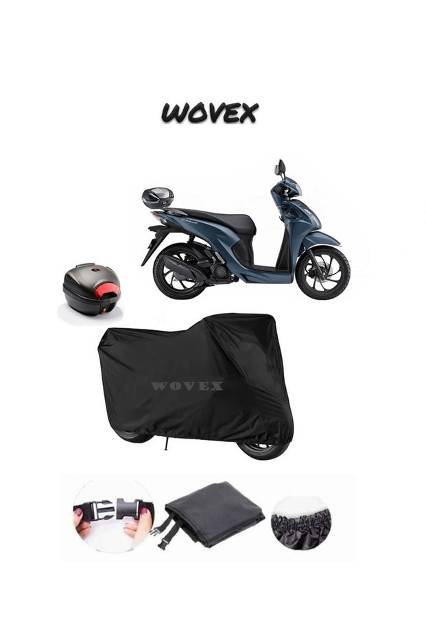 Honda New Dio Motorcycle Tarpaulin, Tarpaulin, Cover, Black Color (Backpack)