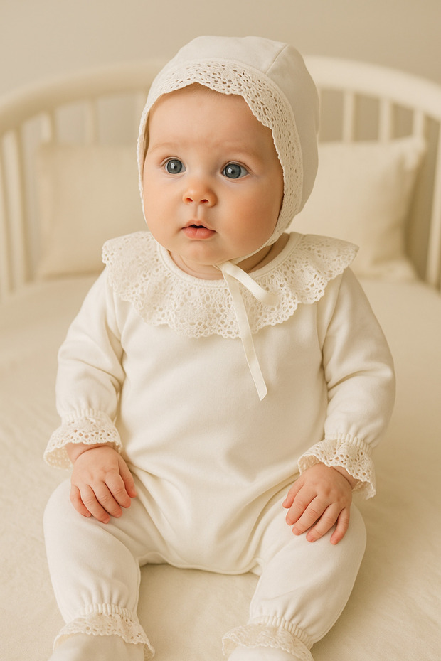 Elegant Lace Baby Girl Hospital Discharge Set