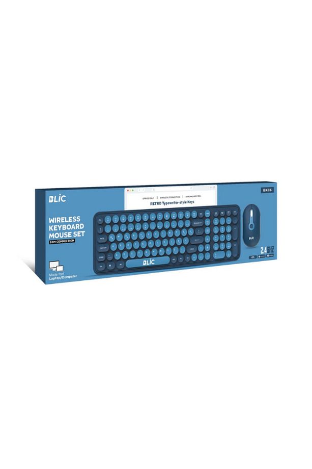 Ev Ofis İş Yeri Kablosuz Klavye Mouse Seti Pembe 2.4 GHz BKB6 - 4
