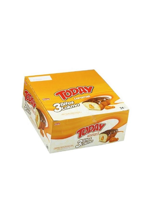 Today 3 Bites Karamelli Kek 40 Gr. 24 Adet (1 Kutu) - 3