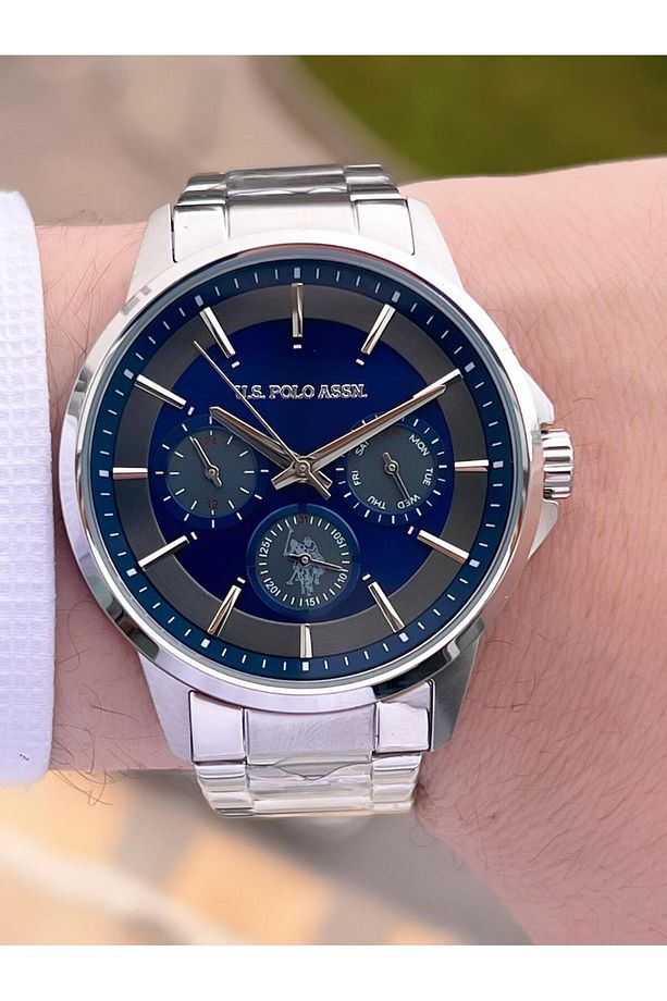U.S.Polo Assn Çelik Kordon İç Fonksiyonları Aktif 5 Atm Suya Dayanıklı Erkek Kol Saati USPA.FS1000.0 - 4