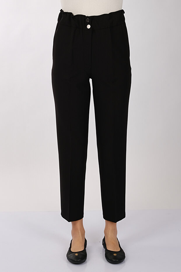 Modiva Minimalist Yüksek Bel Crop Pantolon - Günlük & Iş - 6