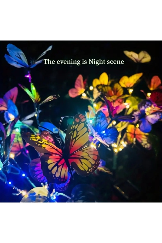 RGB 1pc Solar Garden Butterfly Lights Outdoor Waterproof Decorative Lamp Festival Garden Lights For