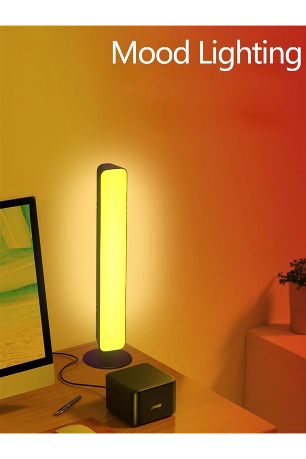 RGB Desk Light, 16 hue gradient light strip,4 dynamic modes,Sound Reactive,for Room Ambient Lighting - 7