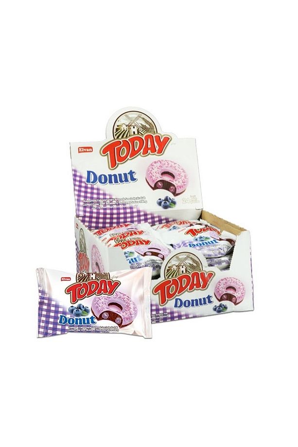 Today Donut Kek Yabanmersinli 35gr. 24 Adet (1 Kutu) - 1