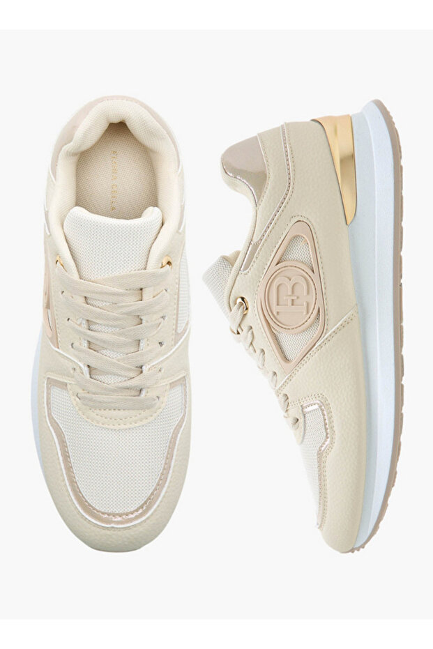 Panelled Lace-Up Sneakers