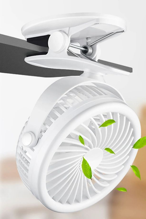 Şarj Edilebilir 3 Kademe Taşınabilir Kıskaçlı Mini Fan Sessiz Vantilatör Soğutma - 3
