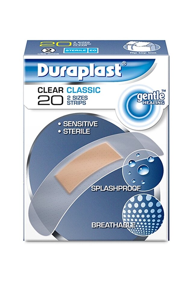 Clear Classic Bandages 20 Strips, 2 Sizes
