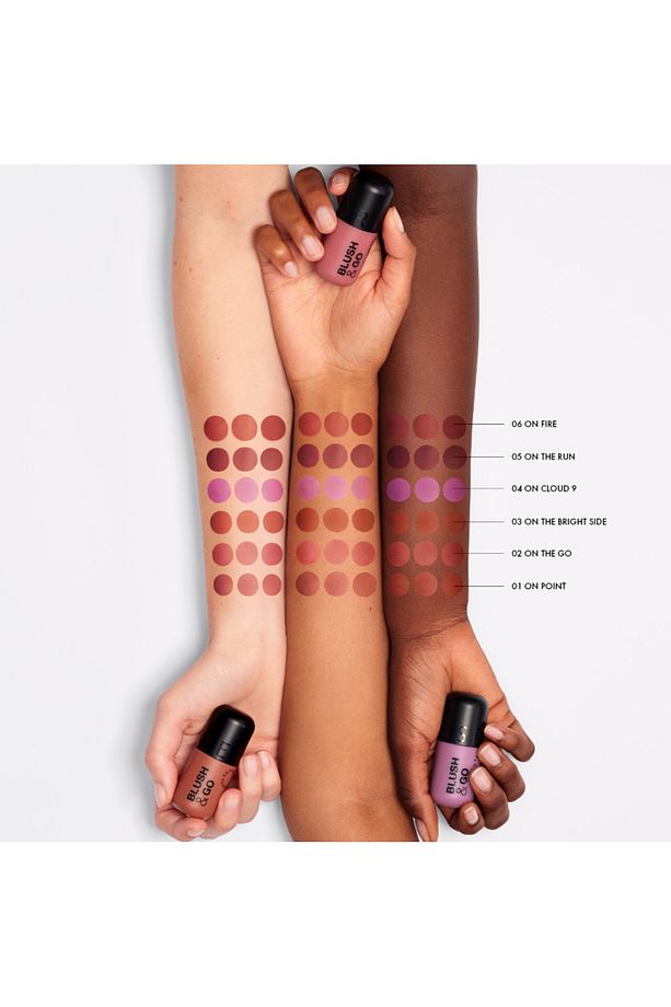 Blush & Go Mat Bitişli Likit Allık Ultra ince sıvı doku yoğun Pigmentasyon'u sünger aAplikatörü 7 ml - 3