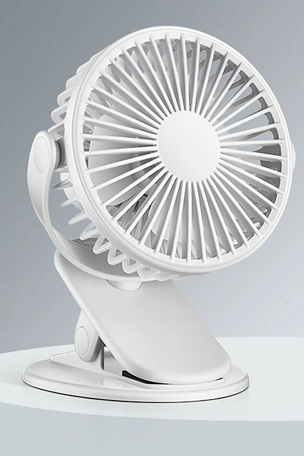 Şarj Edilebilir 3 Kademe Taşınabilir Kıskaçlı Mini Fan Sessiz Vantilatör Soğutma - 2